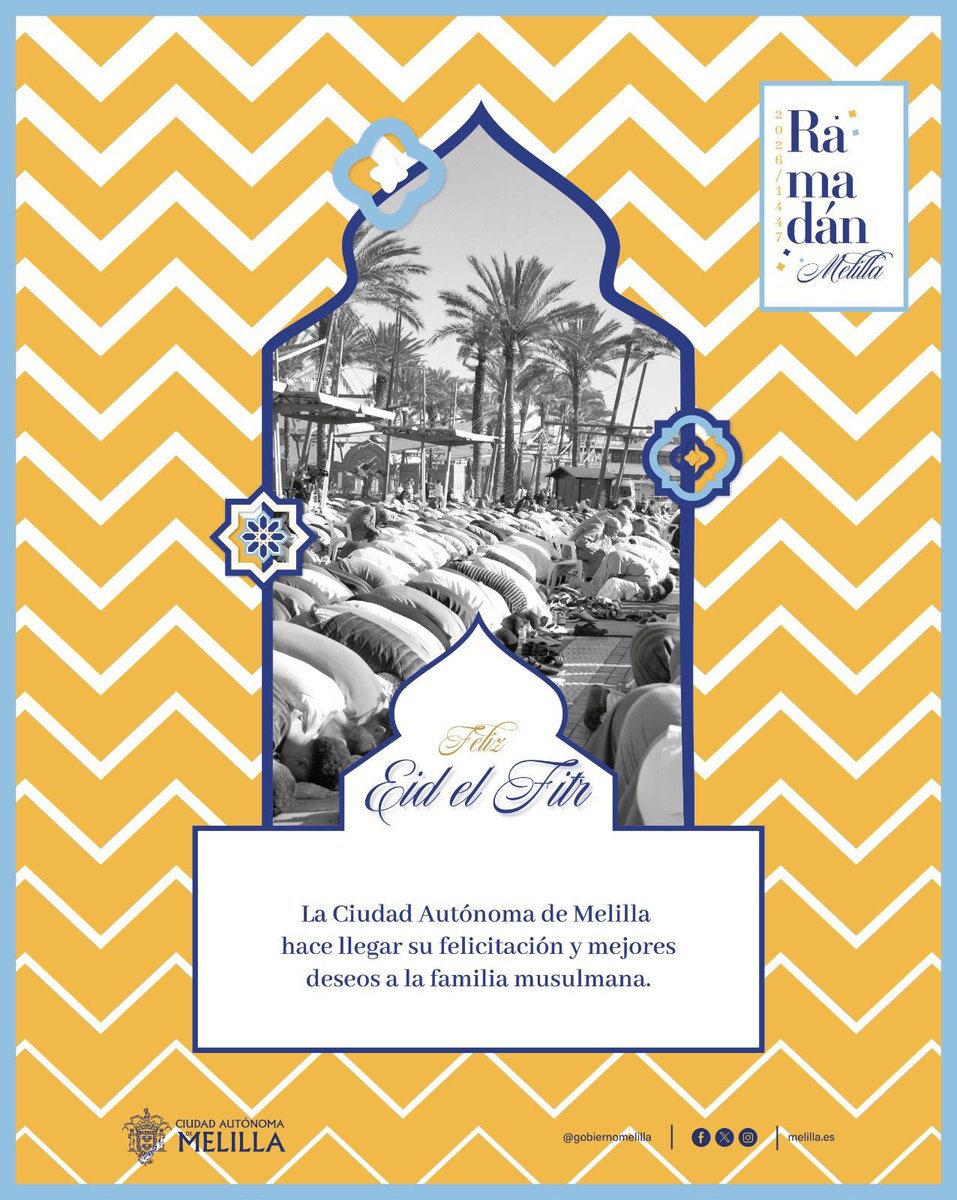 FMohatar's tweet image. Día especial en
#Melilla tras haber compartido, en pocas semanas,  #Ramadán, #Cuaresma y  #Purim 

Inconmensurable convivencia que nos enorgullece🙌🏼💫

#EidMubarak🌙
