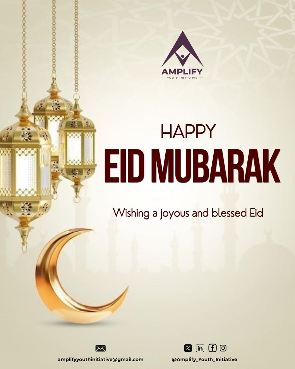 🌙 Eid Mubarak from Amplify!

We celebrate the values of compassion, sacrifice, and community that Eid represents.
We extend our warm wishes to all our Muslim partners, stakeholders, and communities.

✨ Eid Mubarak! Wishing you peace, prosperity, and continued impact.