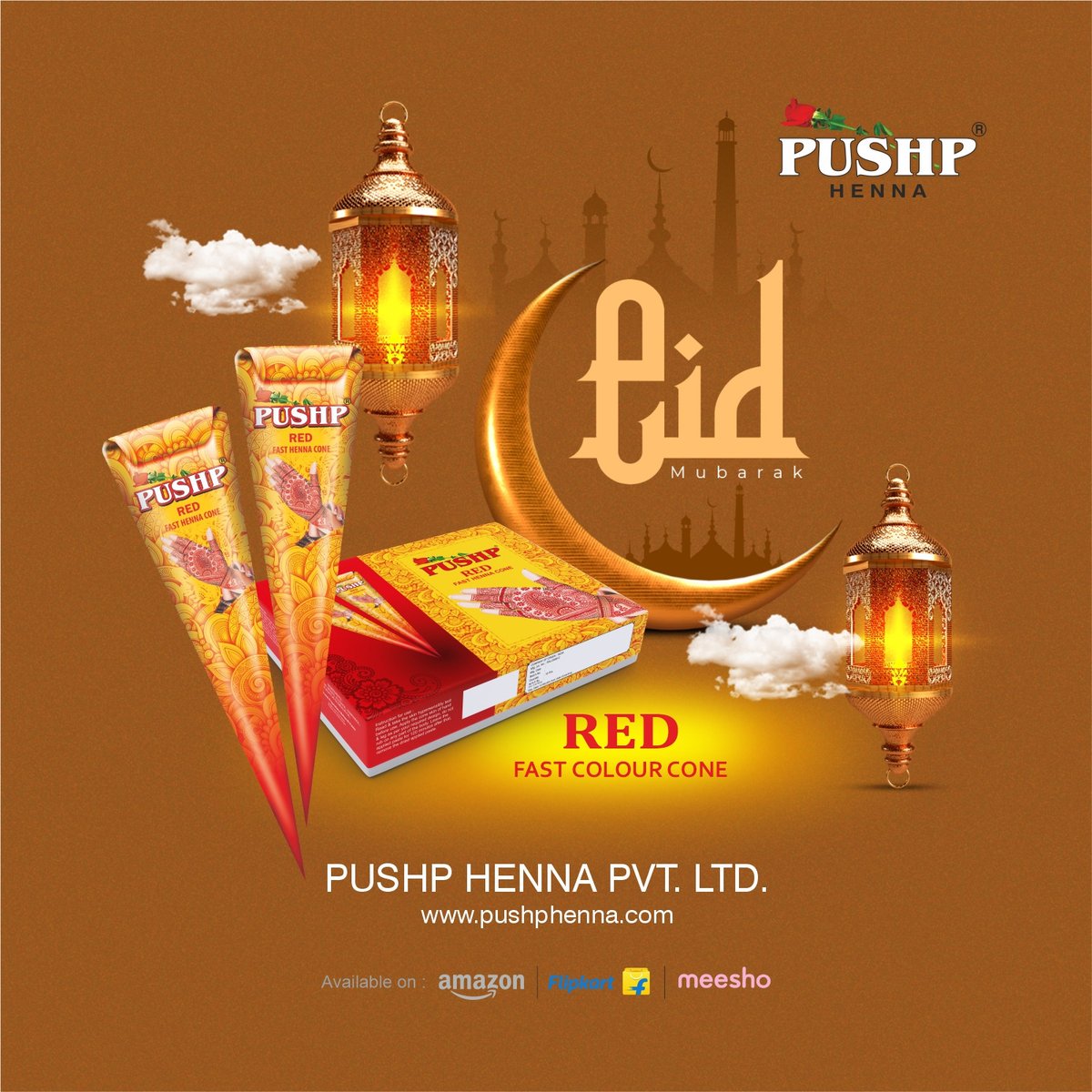 PushpHenna's tweet photo. ✨🌙 Eid Mubarak from Pushp Henna! 🌙✨
May your days be filled with happiness and your celebrations with love 💛
Celebrate every moment with beauty &amp; tradition 🌿

#EidMubarak #Eid2026 #EidVibes #EidCelebration #EidFestive #PushpHenna #MehandiLove #HennaArt #NaturalHenna https://t.co/LqRJTKuSQI