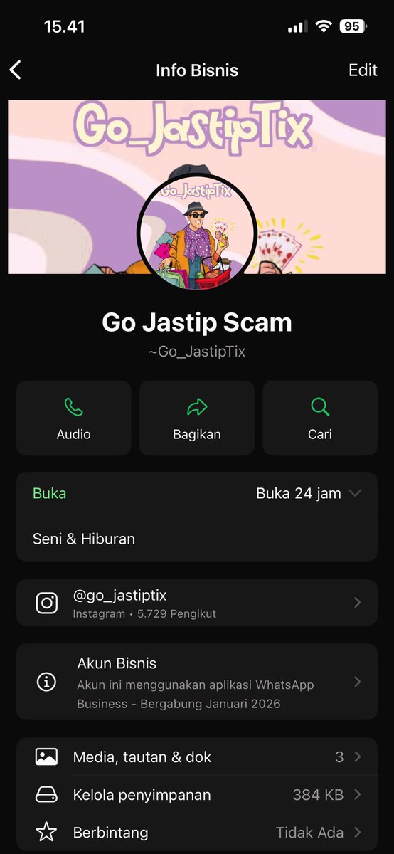 apocadomagnum's tweet photo. GUYS HATI-HATI ⚠️ 
JANGAN JASTIP / JASWAR DI @ Go_JastipTix KARENA AKUN TERSEBUT PENIPUAN / SCAM !

Khususnya buat kalian yang pengen jastip nonton Cortis Allobank sama seperti aku. https://t.co/QPbGK4Ki2N