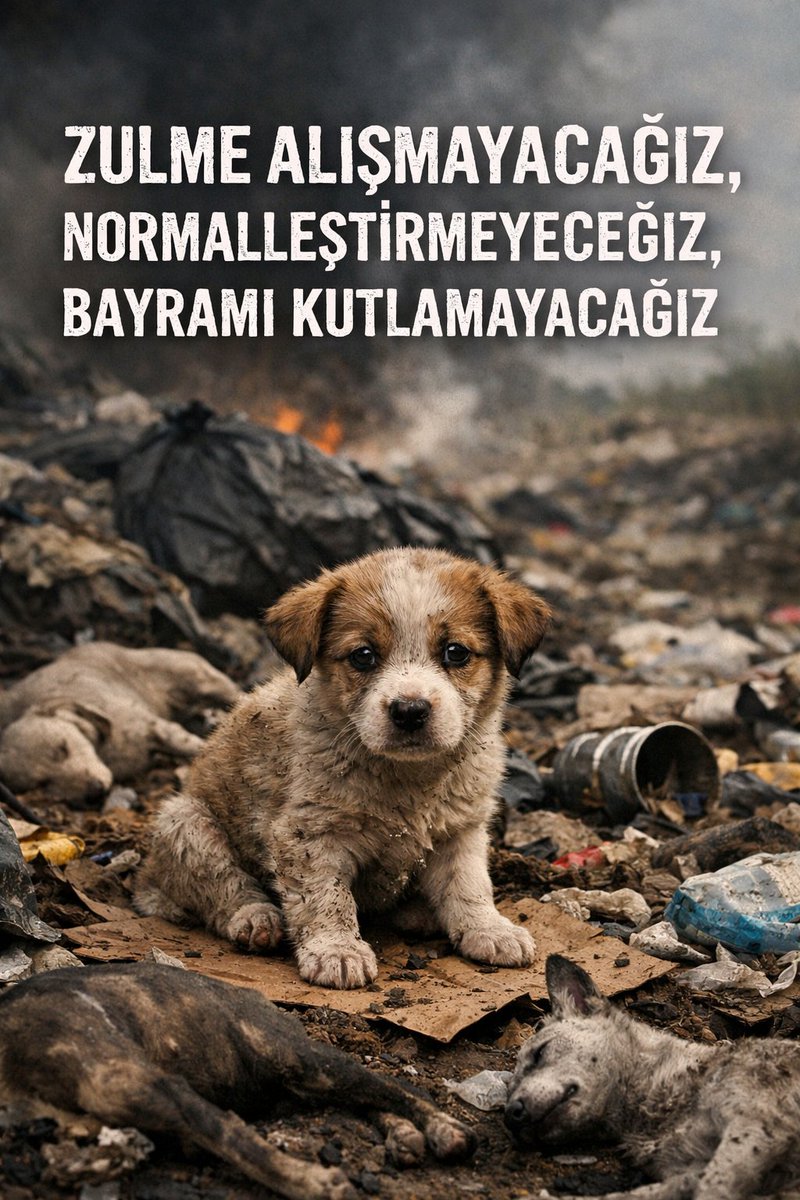 HaydikoA's tweet photo. Bugün Ramazan Bayramının İlk Günü.

Ama biz kutlamıyoruz.

Çünkü bu ülkede her gün
katliam haberleri duyarken,
köpekler barınak adı altında ölüme kapatılırken,
Yük hayvanları zulüm altında yaşamaya zorlanırken,
doğa talan edilirken,
yaban hayatı sessizce yok edilirken…

“Bayram” kelimesini içimiz kaldırmıyor.

Gözümüzün önünden gitmiyor o bakışlar.
Korku, çaresizlik ve terk edilmişlik dolu bakışlar…

Ve biz, bunları görüp
hiçbir şey olmamış gibi davranamıyoruz.

Ama susmuyoruz.
Alışmıyoruz.
Normalleştirmiyoruz.

Ayakta kalıyoruz.

Çünkü gücümüzü;
gönüllülerimizden,
bizi yalnız bırakmayan sizlerden
ve en çok da…

Ülkenin her köşesinde yaşamak için bize bakan o gözlerden alıyoruz.

Onlar hâlâ umut ediyor.

Bizim de tek umudumuz şu:
Bir gün, bu ülkede merhametin gerçekten var olduğu,
yaşamın gerçekten korunduğu bir yerde
bayram sabahına uyanmak.

O güne kadar…

Biz buradayız.
Ve vazgeçmiyoruz.

#RamazanBayramı