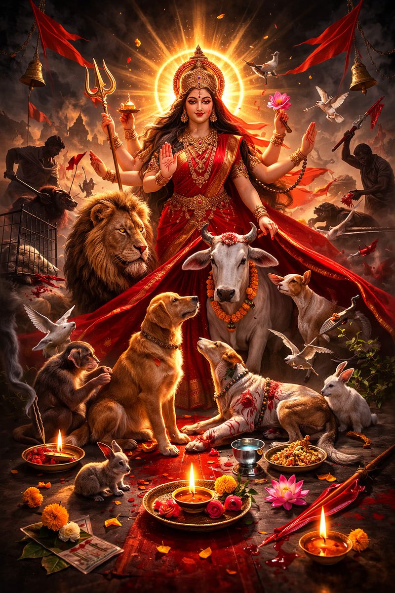 <a href="/narendramodi/">Narendra Modi</a> Maa Durga is the protector of all beings — humans and animals alike. 🕉️
How can we worship her and stay silent when her innocent creations suffer?
Reverse this cruel order. Stand for the voiceless.
<a href="/narendramodi/">Narendra Modi</a> <a href="/PMOIndia/">PMO India</a>
#MaaDurga #ProtectorOfAnimals #ReverseSCOrder #humanity