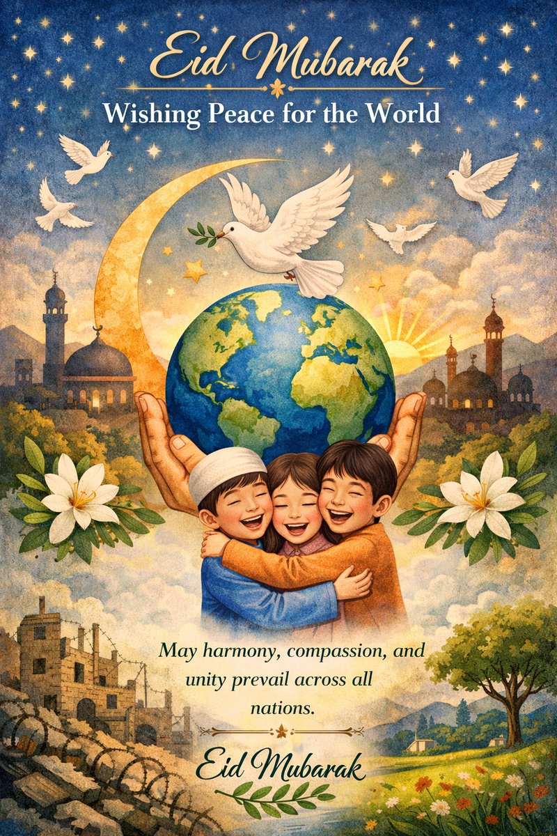 Aktaruddin_UN's tweet photo. Eid Mubarak!
As Eid arrives with joy and togetherness, let’s remember those who cannot celebrate, far from family, facing hardship, or living through pain. 
Let this Eid be a reminder of #kindness, #hope, mutual actions and peace for all.
May peace reach every #heart!
#Eid #Peace https://t.co/C9e8NCUZrI