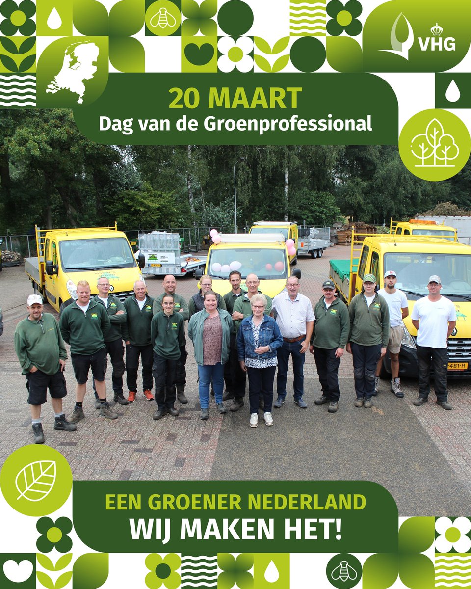 🌿 Trots op ons vak. Trots op ons team.

Vandaag is het de Dag van de Groenprofessional! 💚

Elke dag werken wij met passie aan mooie, groene buitenruimtes. Van het eerste ontwerp tot de laatste plant in de grond en alles wat daarna komt.