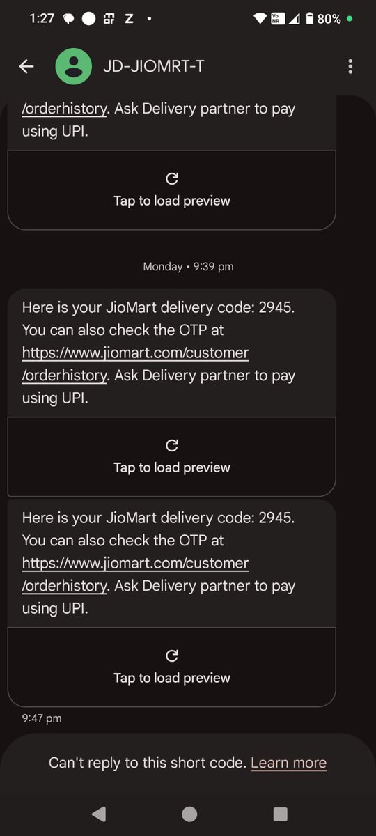 vivekdayal1's tweet photo. @JioMart_Support 
We had ordered for some articles on 16th in the evening. After some time it was reflected delivered but neither otp was asked not the same was delivered. It was pre paid order. No resolution through app or call center.. is this the way you are serving us.. https://t.co/wQy5UrbmDw
