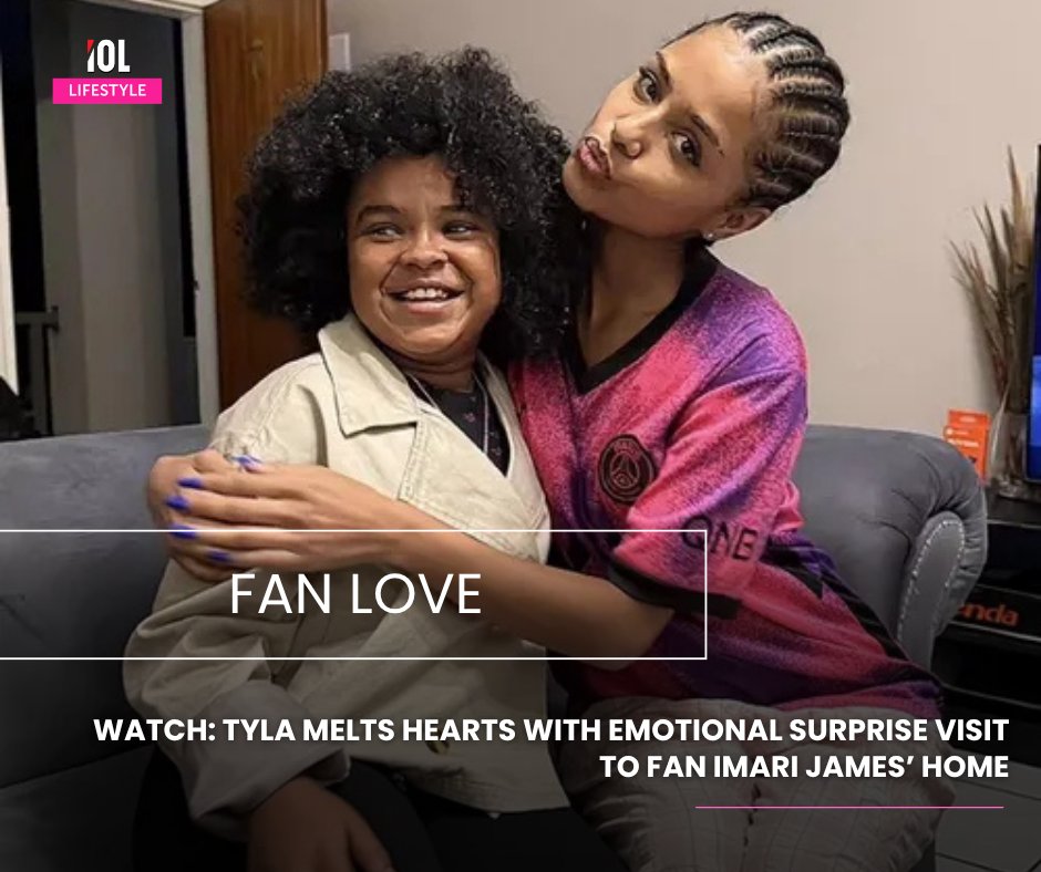 IOL_Lifestyle's tweet image. Tyla’s homecoming turned unforgettable when she surprised 9‑year‑old fan Imari James. The emotional embrace, captured on TikTok, has touched thousands online. 
#Tyla #FanLove #TikTok #ImariJames
Read on tinyurl.com/j5bxudr3