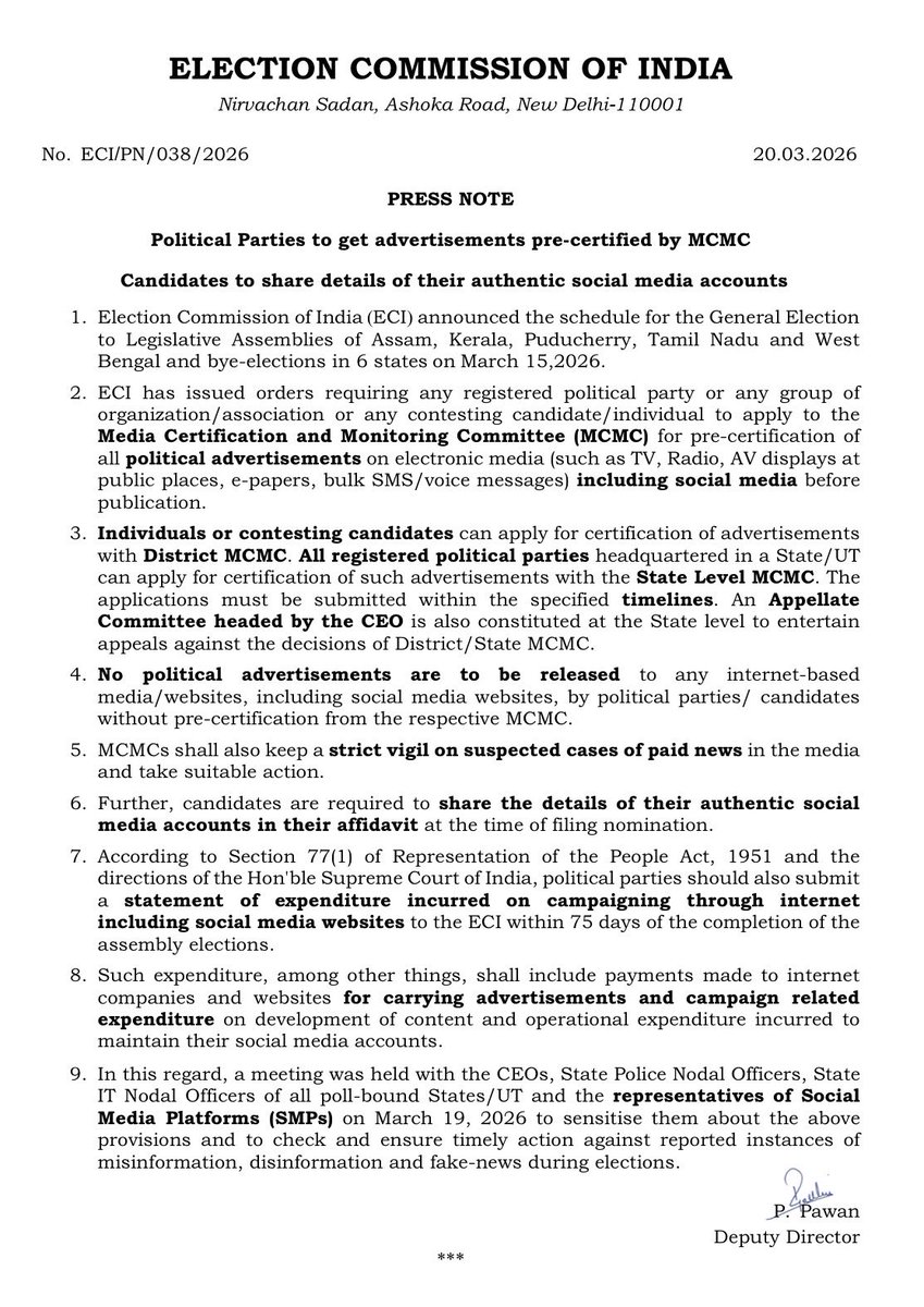 Election Commission of India tweet media