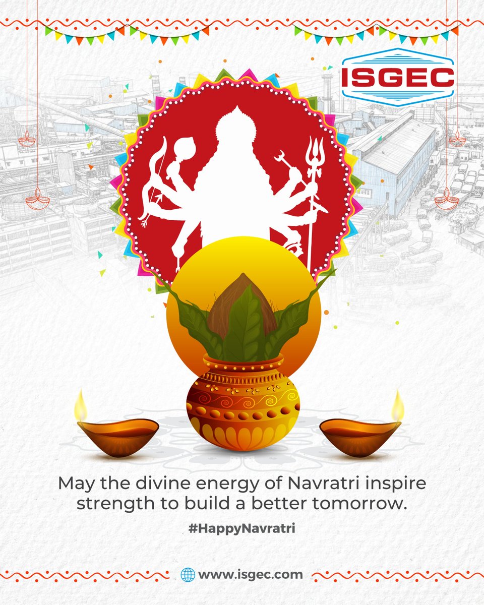 Isgec_engg's tweet image. 𝐂𝐞𝐥𝐞𝐛𝐫𝐚𝐭𝐞 𝐭𝐡𝐞 𝐬𝐩𝐢𝐫𝐢𝐭 𝐨𝐟 𝐍𝐚𝐯𝐫𝐚𝐭𝐫𝐢 - A time of strength, positivity, and new beginnings.

Wishing everyone happiness and success.

#HappyNavratri #FestiveVibes
#FestiveSeason #JoyAndPositivity

#IsgecHeavyEngineering