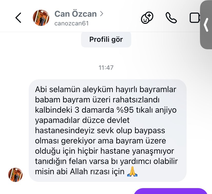 şöyle bir durum var acildir, lütfen yayalım