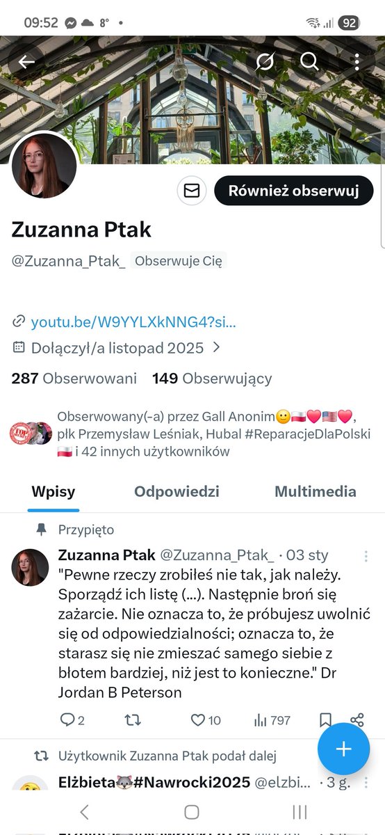 Kochani Prawi ‼️  🔇 🔇 🔇 
Budujemy konto <a href="/Zuzanna_Ptak_/">Zuzanna Ptak</a>

Będę wdzięczny za pomoc i wsparcie!  #PociągPrawych Nie zatrzymujemy się