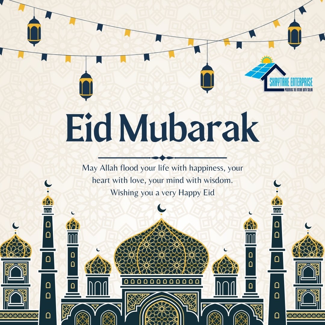 skaytake's tweet photo. Eid Mubarak 🌙✨
To our Muslim brothers and sisters — clean energy, brighter celebrations. — SKAYTAKE #Eid2026  #SolarEnergy #CleanEnergy #GoSolar #RenewableEnergy https://t.co/QOnl39x9jN