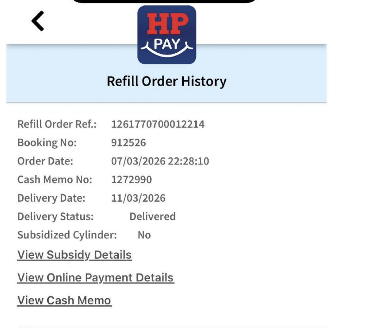 rkbhumca's tweet photo. @HPCL @MoPNG_eSeva @PetroleumMin @CMD__HPCL @PMOIndia Urgent: Fake/ghost LPG delivery! Consumer No 2125177070000036, Ref 1261770700012214, VVIP HP Gas Service, Indirapuram Ghaziabad. SMS + HP Pay shows delivered but NO cylinder. NCH 8899263 ignored. Distributor not responding. Request immediate delivery + investigation. HP Customer Support Complaint Reference No: 181770  @jagograhakjago  #HPGas #LPGComplaint