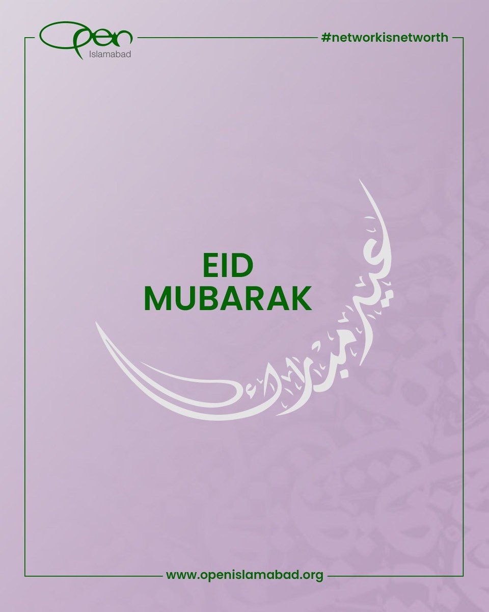 OpenIslamabad's tweet photo. Eid Mubarak to our incredible OPEN Islamabad community. 
May this celebration bring moments of joy, togetherness, and new beginnings.

#OpenIslamabad #EidMubarak https://t.co/65MPmZ1IWd