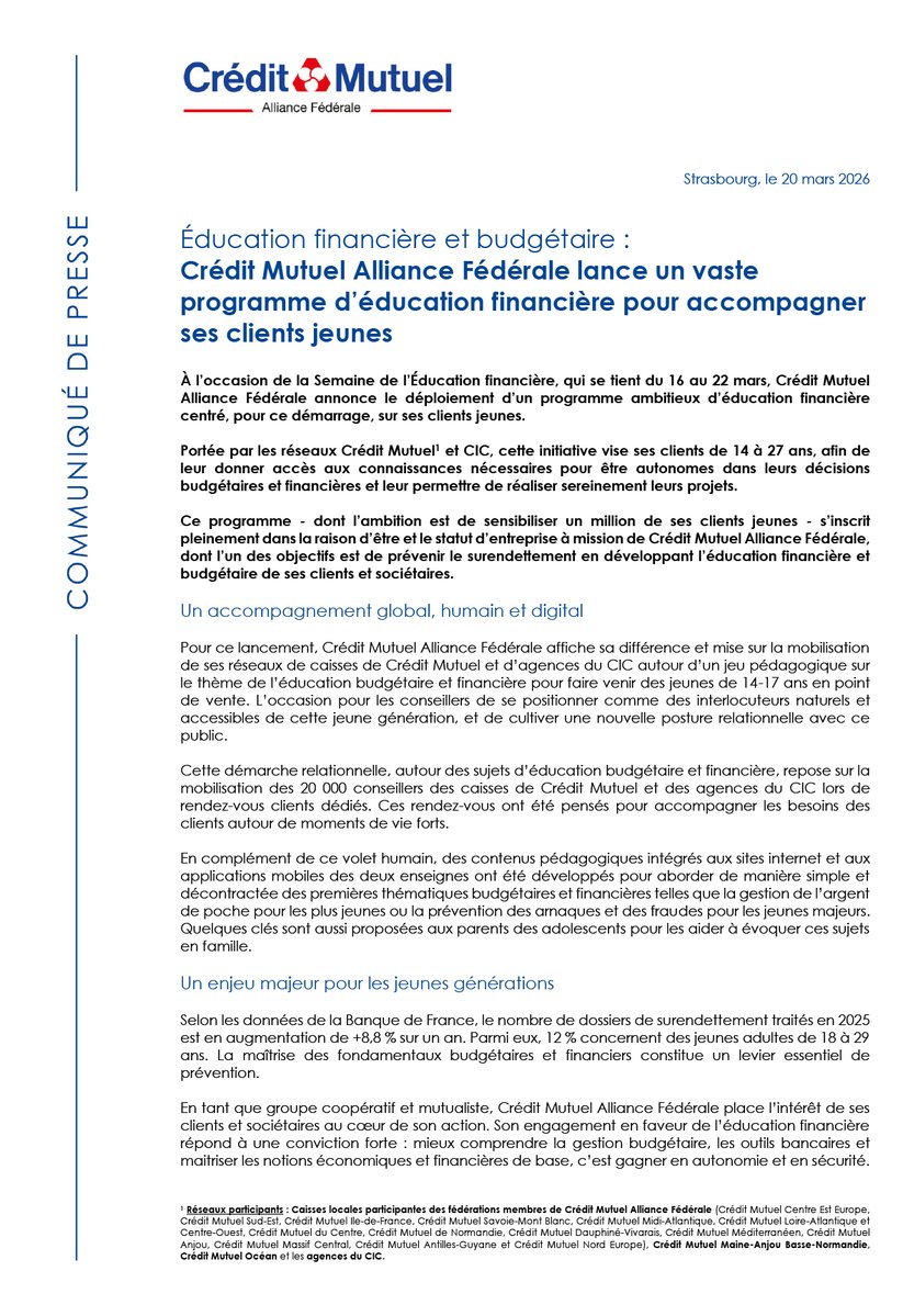 Crédit Mutuel Alliance Fédérale tweet media