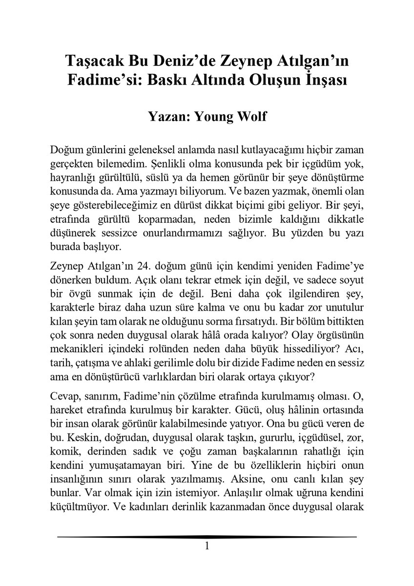 FLOOD - 1

Taşacak Bu Deniz’de Zeynep Atılgan’ın Fadime’si: Baskı Altında Oluşun İnşası

PDF LINK --- disk.yandex.com/i/MdBaSmi4Thxn…

#TaşacakBuDeniz #ZeynepAtılgan
