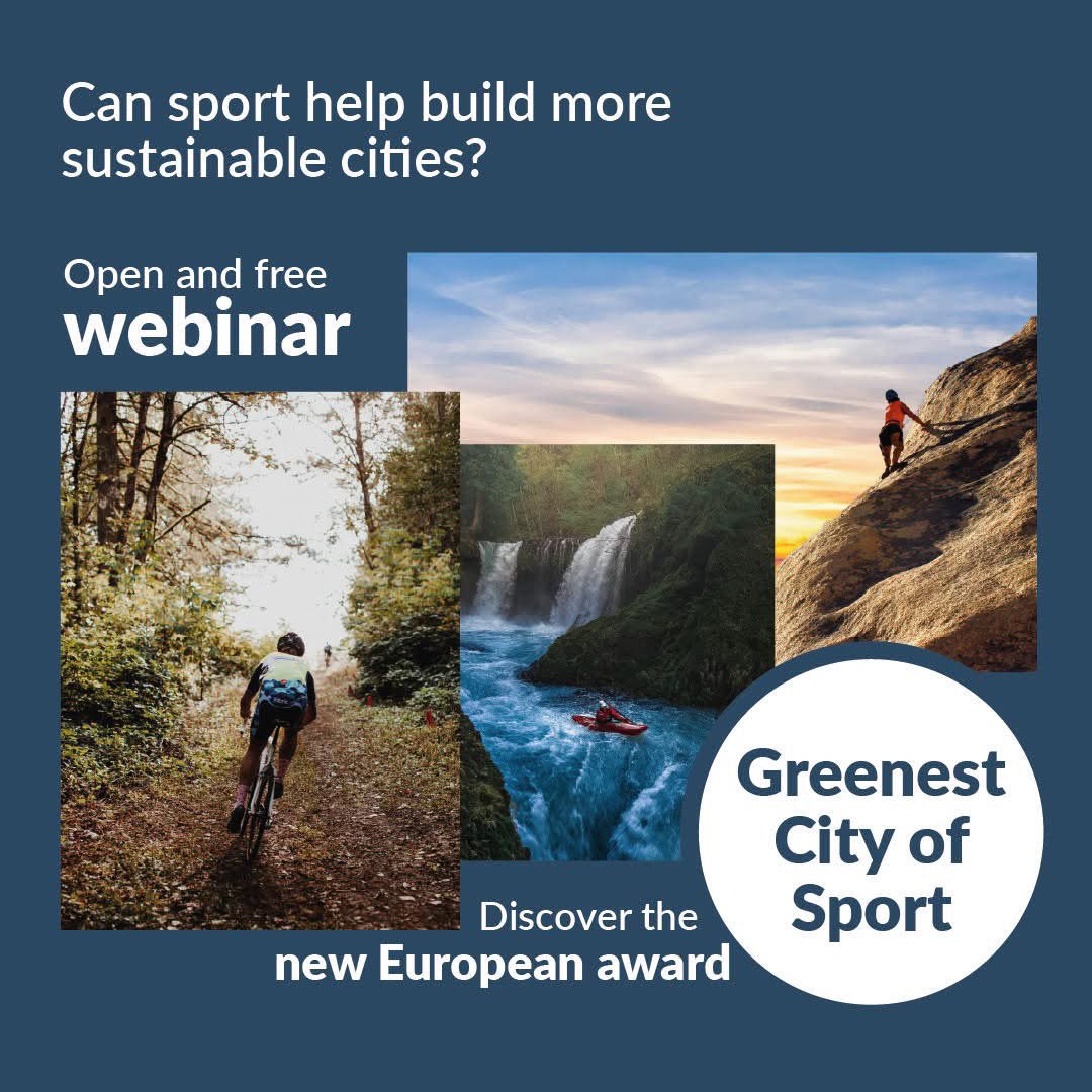 AcesEurope's tweet image. Greenest City of Sport of the Year. New recognition among all awarded cities 2026. We take care of the planet! and you? #ACES #sinnple #BeActive