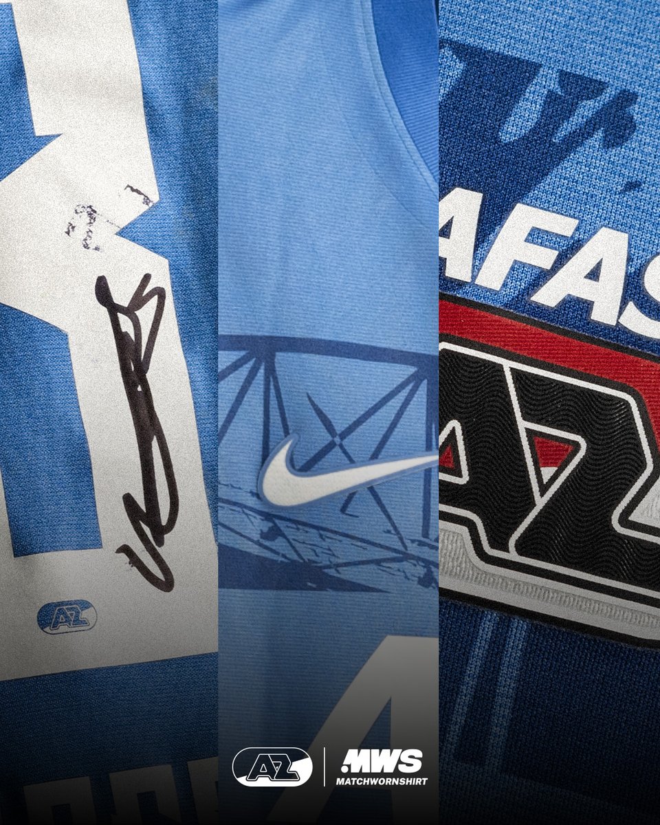 AZAlkmaar's tweet photo. 👕 Own a match-worn shirt from our winning night!

👉 Bied hier mee op de gedragen wedstrijdshirts: https://t.co/MakVnnzxrT

#AZAlkmaar #spaaz #UECL #TheFutureIsOurs https://t.co/BOy8zwYntU