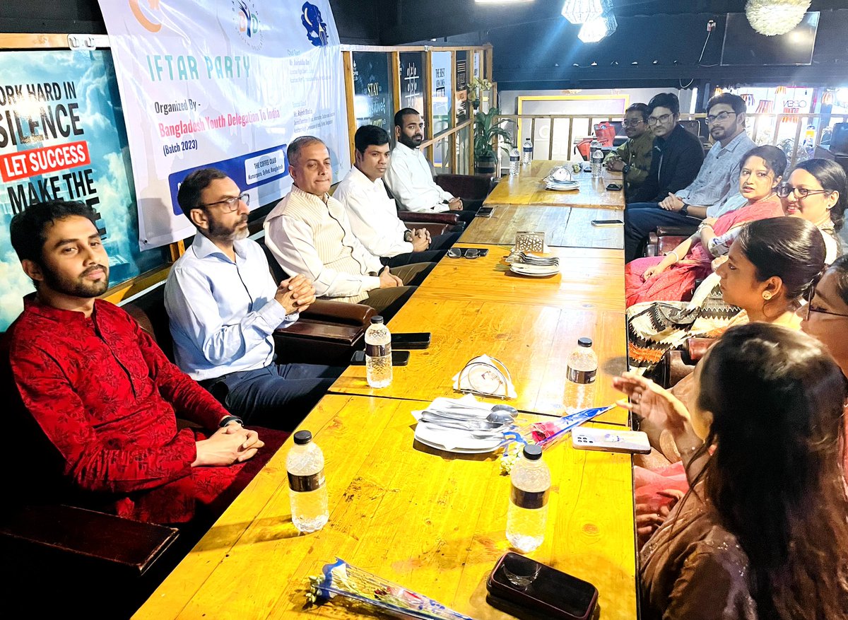 ahcisylhet's tweet photo. Bridges of friendship !

AHCI Sylhet officers joined the alumni of Bangladesh Youth Delegation to India or BYD in #Sylhet for #Iftar. The youth hold the keys to a brighter future of 🇮🇳🇧🇩 partnership. 1/2
@MEAIndia
#EidMubarak  
@IndianDiplomacy 
@ihcdhaka https://t.co/6efG2WfxiG