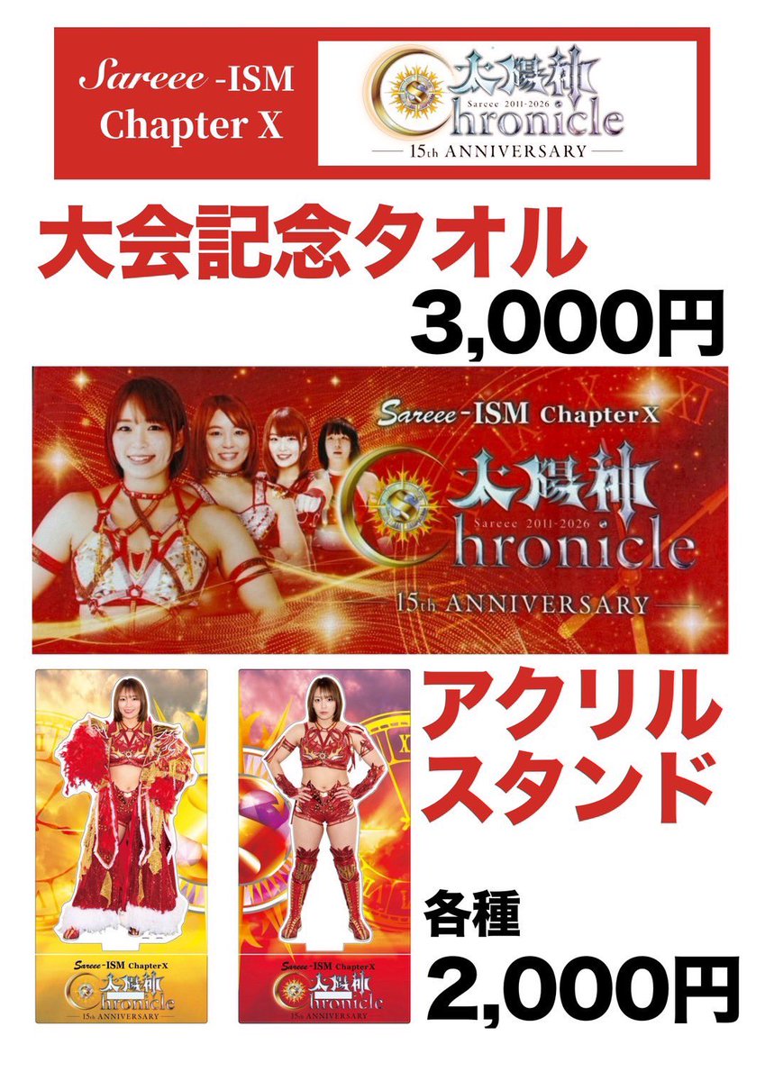 Sareee　デビュー15周年記念Tシャツ　Lサイズ　＆大会パンフレット SCHEDULE | Sareee LIVE | Sareee Live ｜サリーライブ
