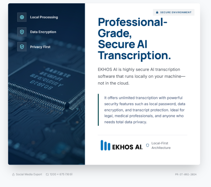 EKHOS AI - Secure Transcription tweet media