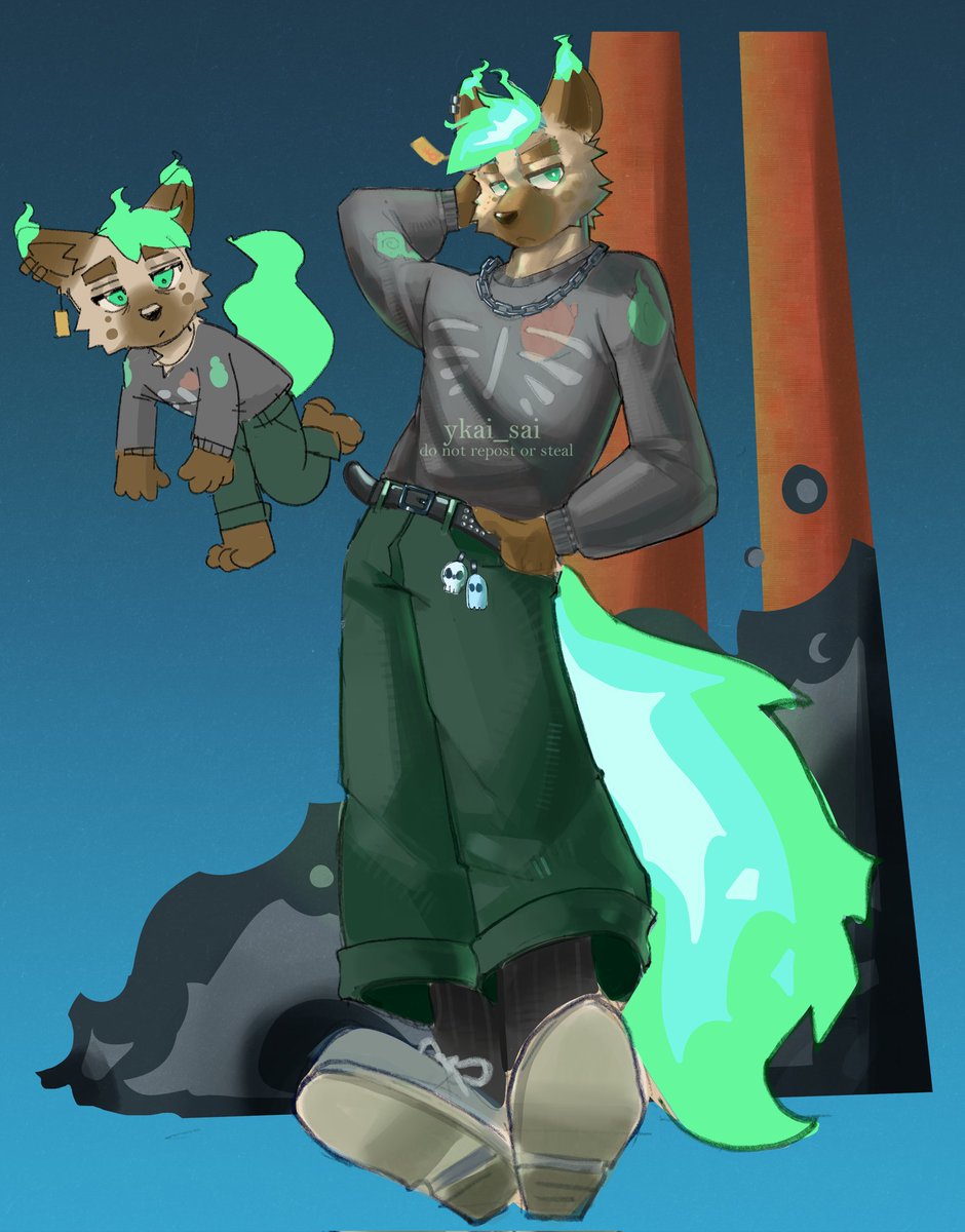 yokai_sai's tweet photo. Ghost hyena! Meet Rei + some closeups

#furry #furryart https://t.co/fX94sX741t