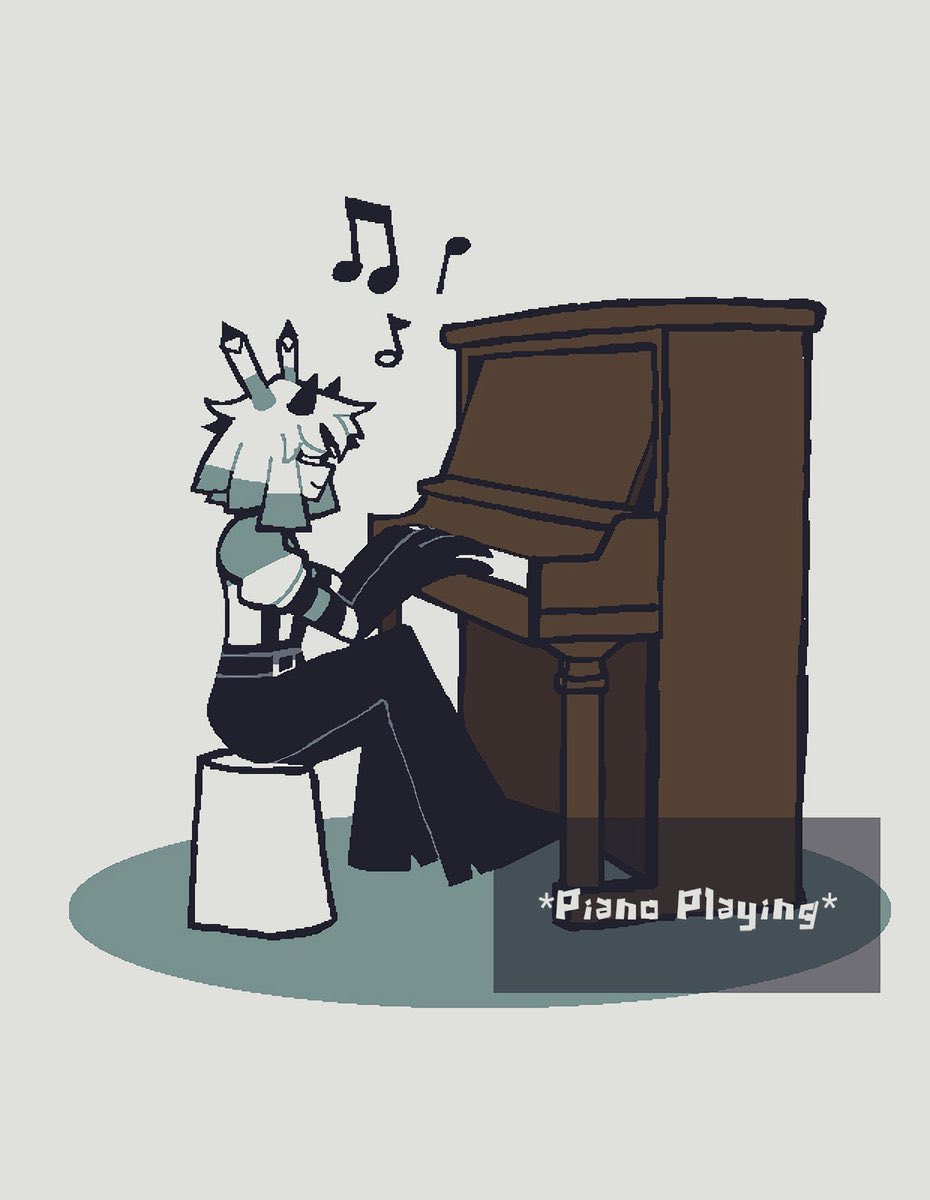 PaperConductor's tweet photo. <INTERACTION POST>

[You’re walking around paper school during a free period and hear music nearby. You decide to go check it out and notice Mister Demi practicing his piano, and it sounds astonishing!]

[Will you interrupt, ruin it, compliment, or do something different?] https://t.co/QnmxCoWrJP