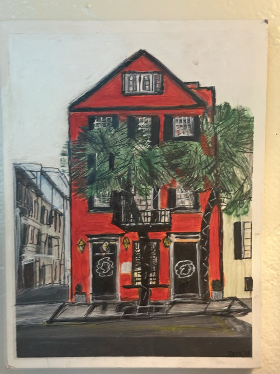 furbabyco's tweet photo. My best friend painted me a favorite house in Charleston 🌴🧡 https://t.co/vPfHOVen7m