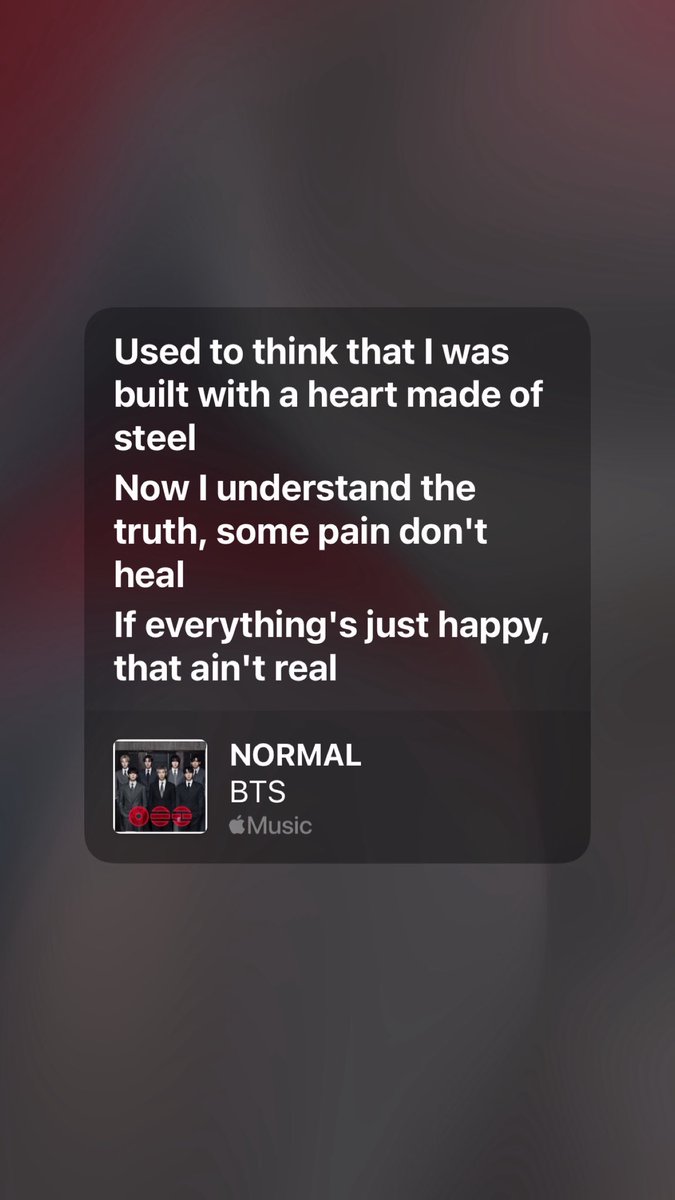 “Muéstrame odio, muéstrame amor, hazme a prueba de balas
Sí, lo llamamos shh normal”

“Solía pensar que estaba construido con un corazón hecho de acero
Ahora entiendo la verdad, algo de dolor no cura
Si todo es solo felicidad, eso no es real”

#BTS_ARIRANG