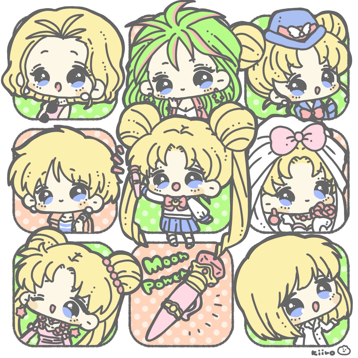 セーラームーンに変身するのももちろん可愛いんだけど変装ペンで素敵な大人の女性に変身したうさぎちゃんの姿もどれも可愛い☺️💛