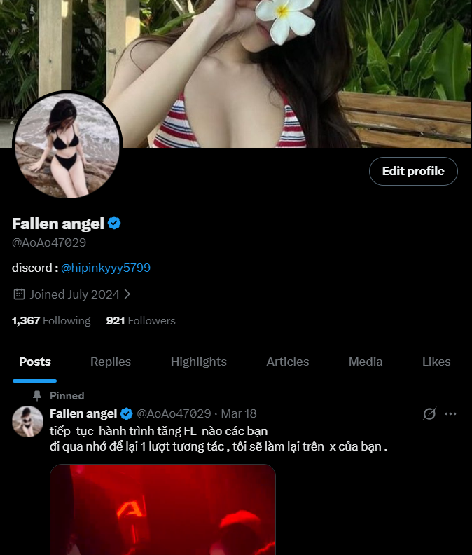 Fallen angel tweet media
