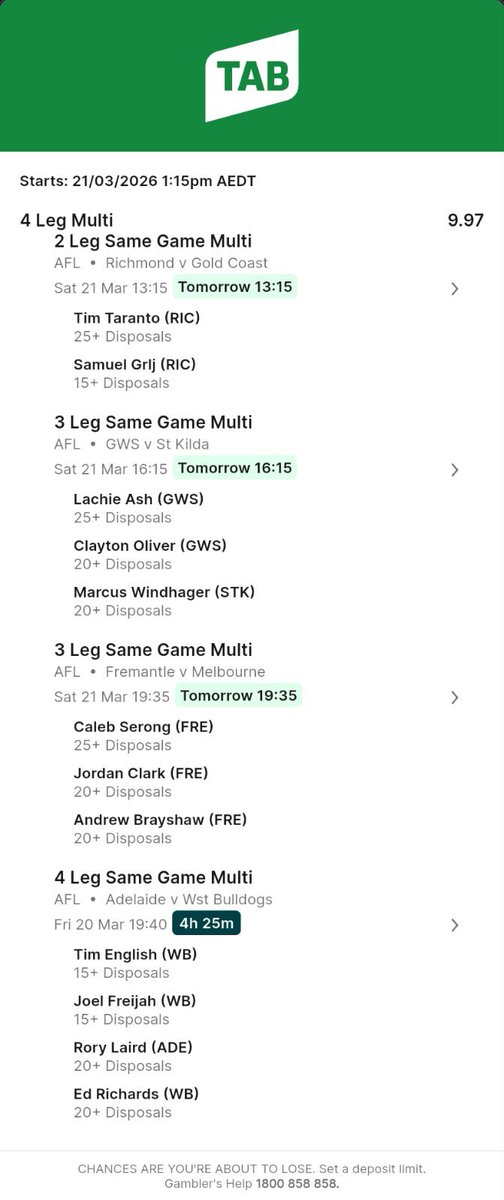 Christian Dello | AFL Props tweet media