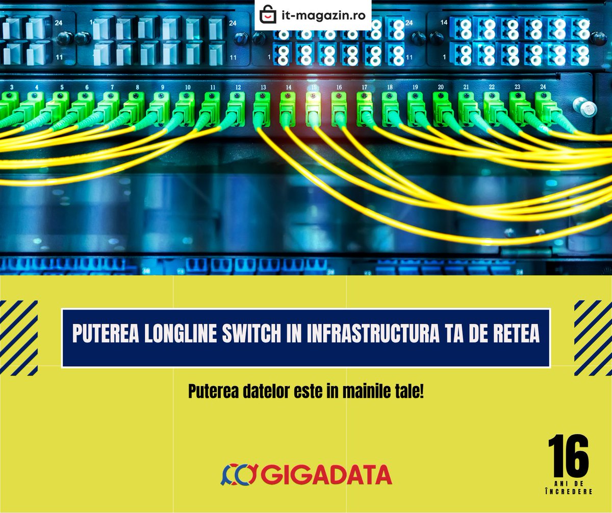 gigadataittech's tweet image. Puterea Longline Switch în infrastructura ta de rețea

Optimizează performanța rețelei tale cu soluțiile Longline Switch, concepute pentru viteză, stabilitate și eficiență maximă
🌐 it-magazin.ro

#Longline #Switch #Networking #DataCenter #InfrastructuraIT #FiberNetwork