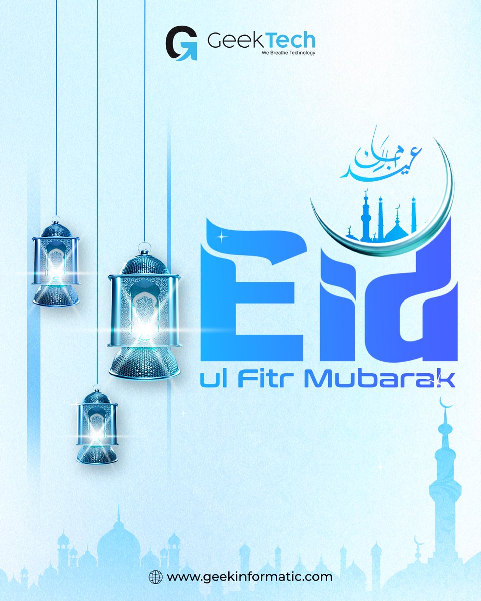 Geek_Informatic's tweet photo. Eid Mubarak 🌙✨

May this beautiful occasion bring peace, happiness, and success to you and your loved ones. May your days be filled with joy and your hearts with gratitude. 💙

#GeekTech #EidMubarak #EidUlFitr #BlessedEid #EidCelebration #PeaceAndJoy #Gratitude #FestiveVibes https://t.co/ij6cTn9lia