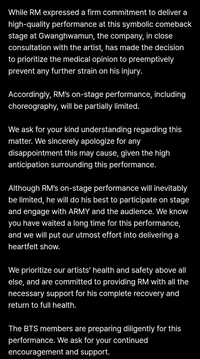 TAKE CARE NAMJOON
GET WELL SOON NAMJOON 
ARMYS ARE PROUD OF NAMJOON 
ARMYS LOVE NAMJOON