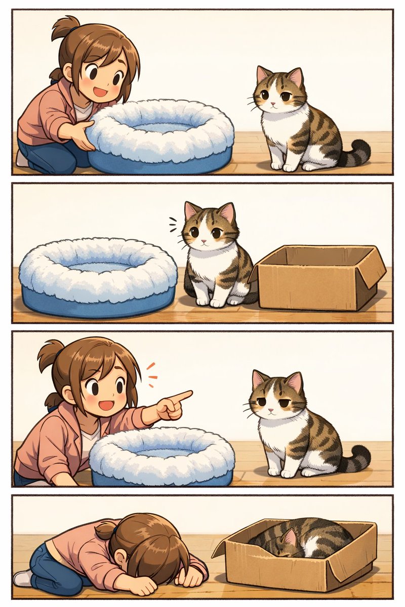 Angel_wingrpf's tweet photo. ふかふか完敗。
ダンボール、強すぎる📦🐈
#猫 #猫漫画 #4コマ漫画 #猫あるある #ねこのいる暮らし https://t.co/gtfneyovY9