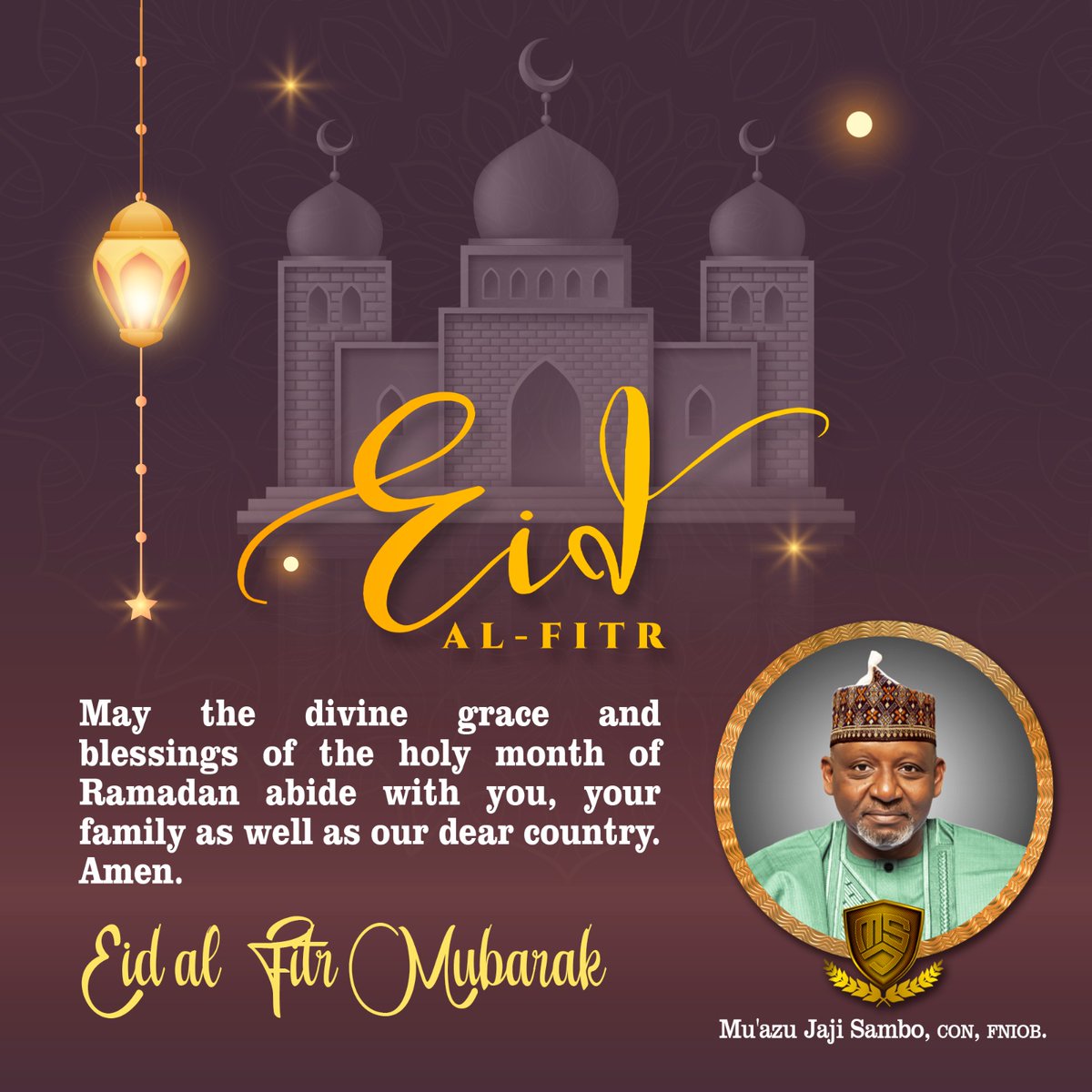 Eid al-Fitr 2026
 
May the divine grace and blessings of the holy month of Ramadan abide with you, your family as well as our dear country. Amen 

Eid al-Fitr Mubarak