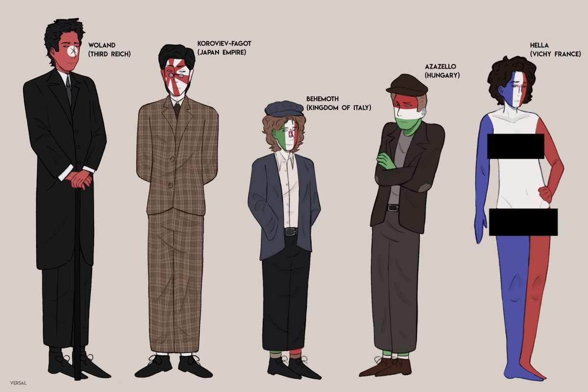 versaldark's tweet photo. I know what "Fagot" sounds like, but this is character name 🥹
Characters novel "Master and Margaret" (By Michael Bulgakov) like #countryhumans 

#countryhumansthirdreich
#countryhumansjapanempire 
#countryhumanskingdomofitaly
#countryhumanshungary
#countryhumansvichyfrance https://t.co/Axtguq1Nsy