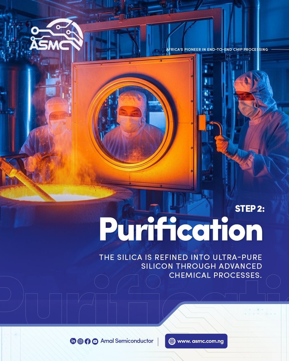 AmalSemicon's tweet image. Wafer Processing: Transforming raw materials into the canvas for digital innovation.

 Discover how ASMC is powering the future of semiconductor technology. 

#ASMC #waferprocessing #semiconductorinnovation #siliconwafers #madeinnigeria #techinafrica #africaninnovation