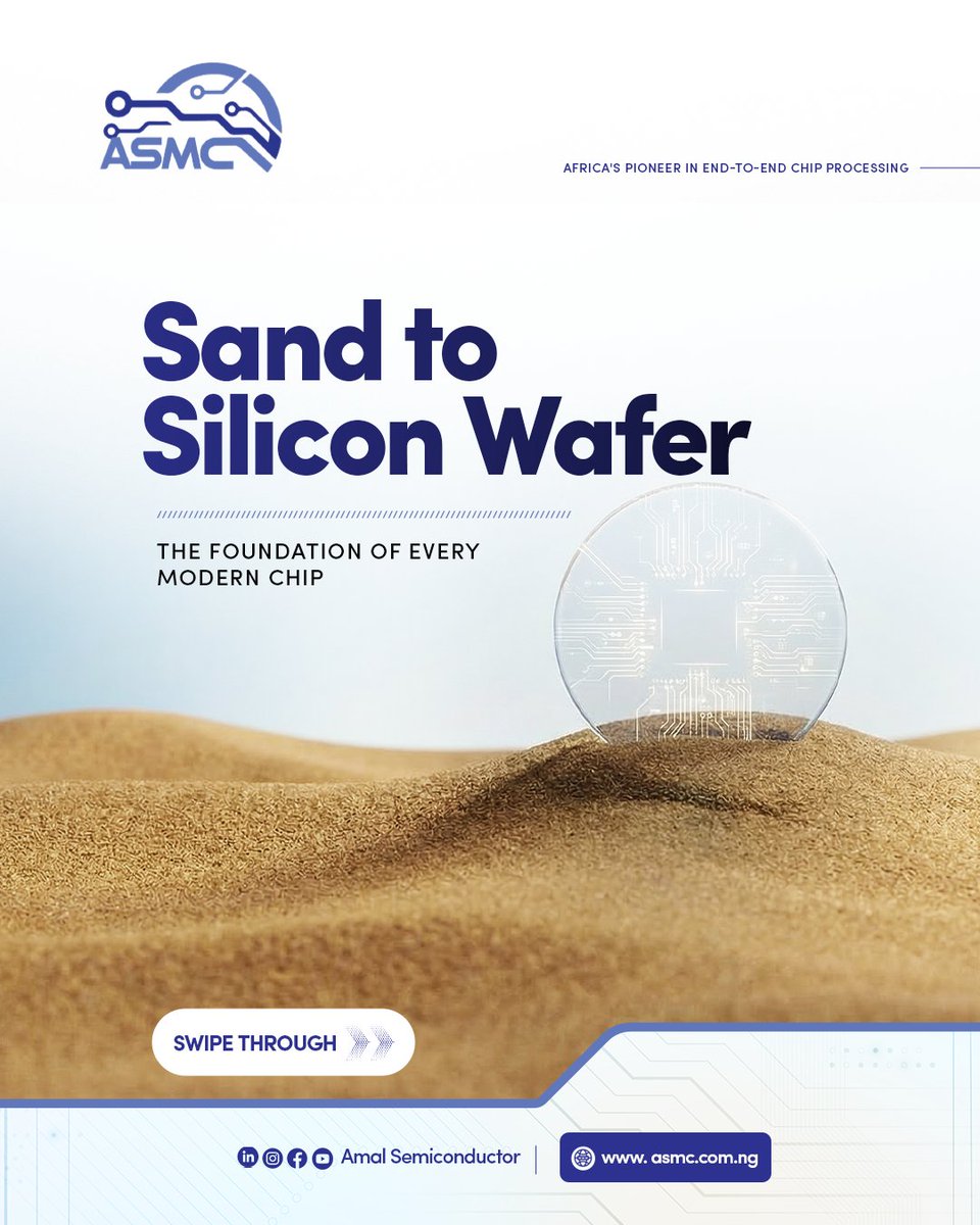 AmalSemicon's tweet image. Wafer Processing: Transforming raw materials into the canvas for digital innovation.

 Discover how ASMC is powering the future of semiconductor technology. 

#ASMC #waferprocessing #semiconductorinnovation #siliconwafers #madeinnigeria #techinafrica #africaninnovation