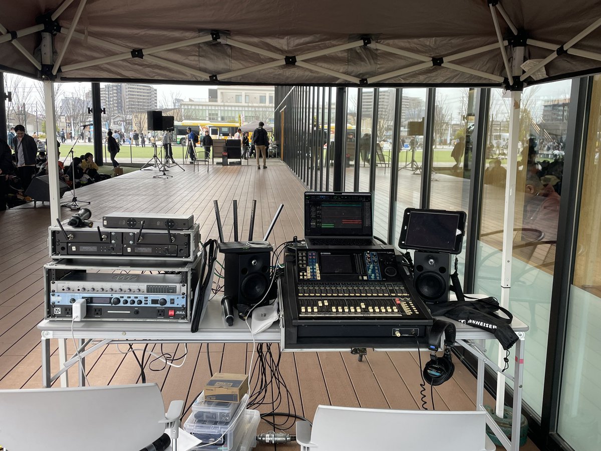 今日から3日間お世話になります♪

＃イベント 
＃音響 
＃高槻市 
＃安満遺跡公園