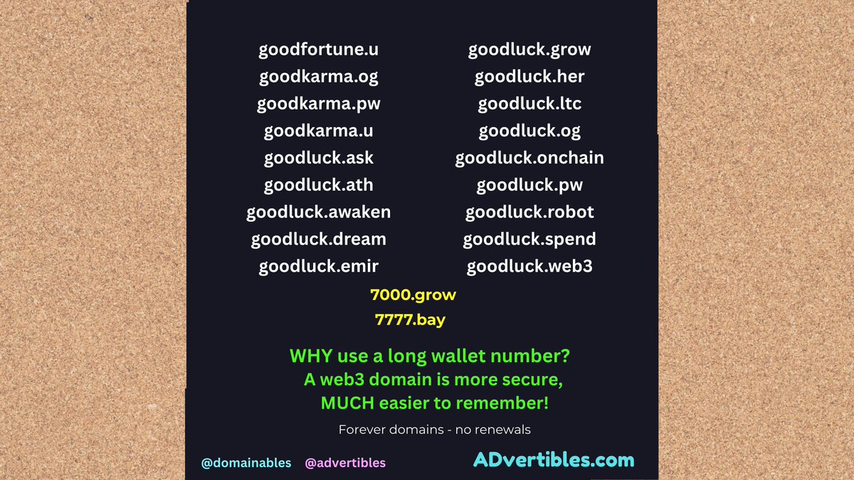 domainables's tweet photo. The Power Of AI + Web3 --> #WowTime
We can now turn domains into AI agents w/ tools like 'Walle'
Plus, #domains as universal identity + AI interface?
More than just wallet names. π We're seeing broad industry shift toward AI agents tied to onchain identity
So keep OR catch up https://t.co/94H9IfbhcD