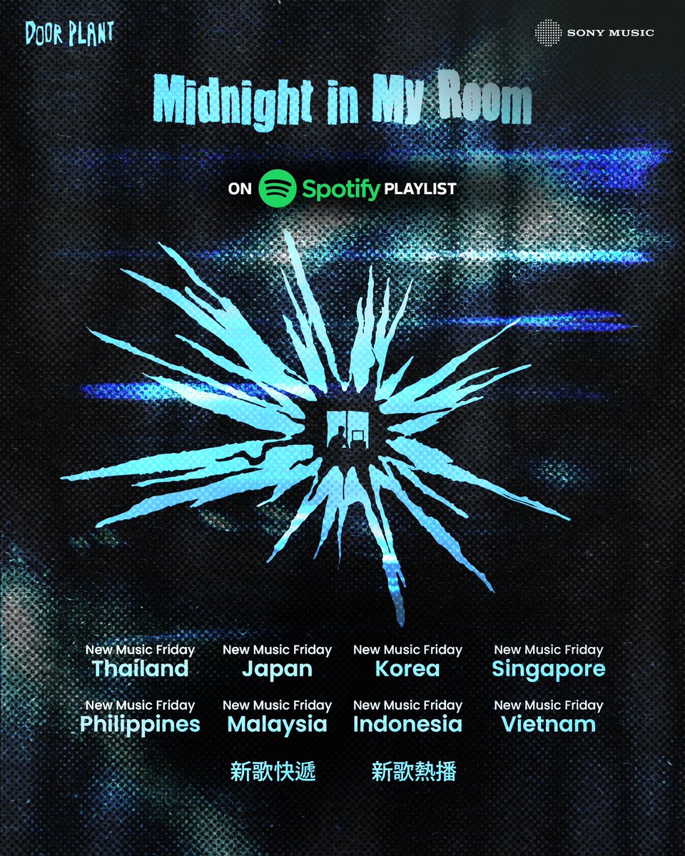 SonyThaiArtists's tweet photo. "Midnight In My Room" on Spotify Playlist
Thank You For Your Support DOOR PLANT 🦝💥
🌃: https://t.co/DKyrCnsr12
____
#DOORPLANT #MidnightInMyRoom
#SonyMusicThailand #SonyMusicThaiArtists https://t.co/bFdEBQOE7O