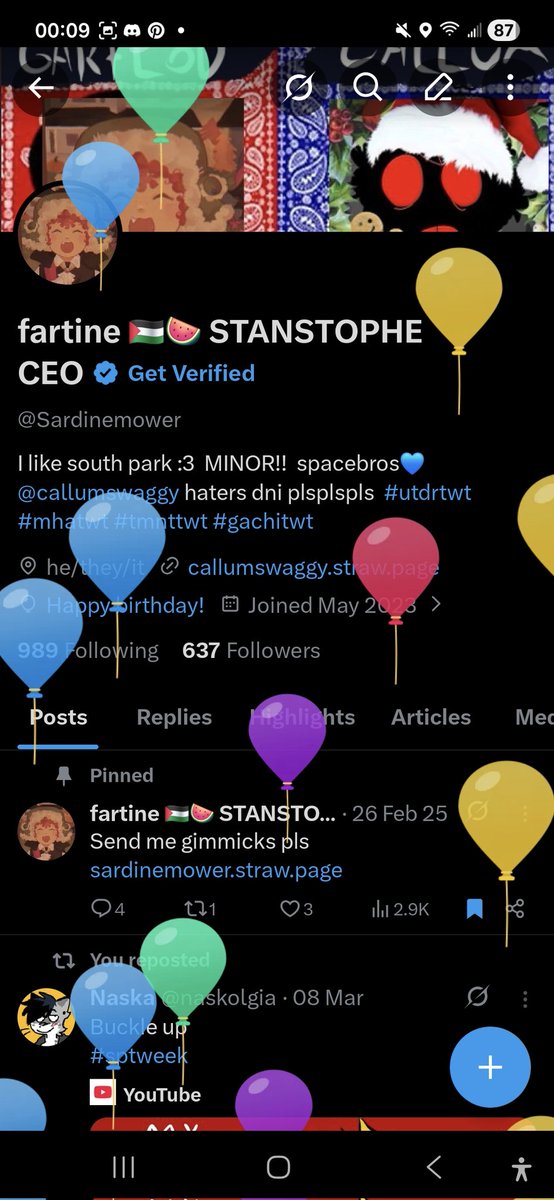Sardinemower's tweet photo. IT'S MY BIRTHDAY https://t.co/oHeo7lZqUW