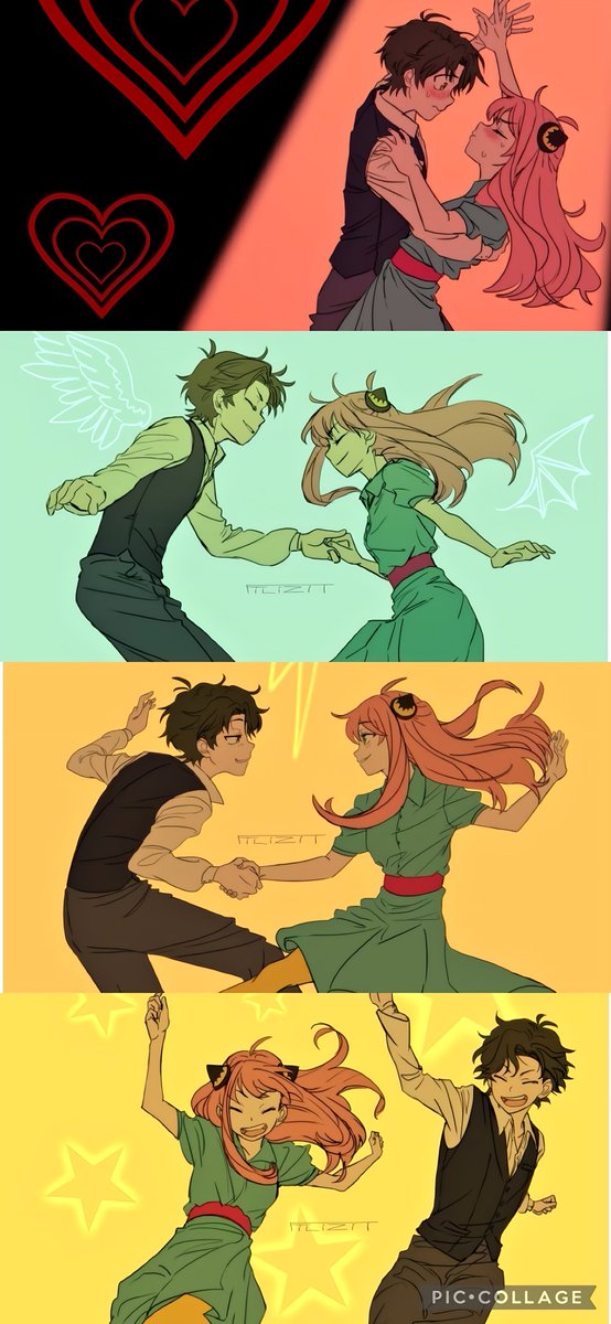 Damian and Anya dancing Ship 💕💕  #spyxfamily
Art credit: @filizit