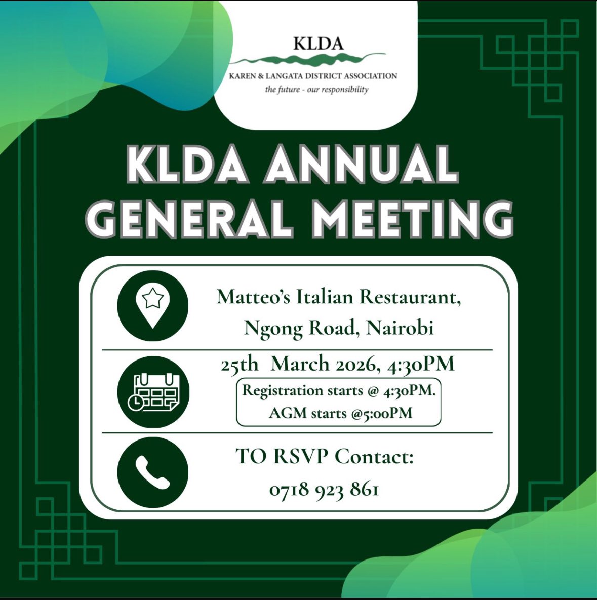 Karen Langata District Association (KLDA) tweet media