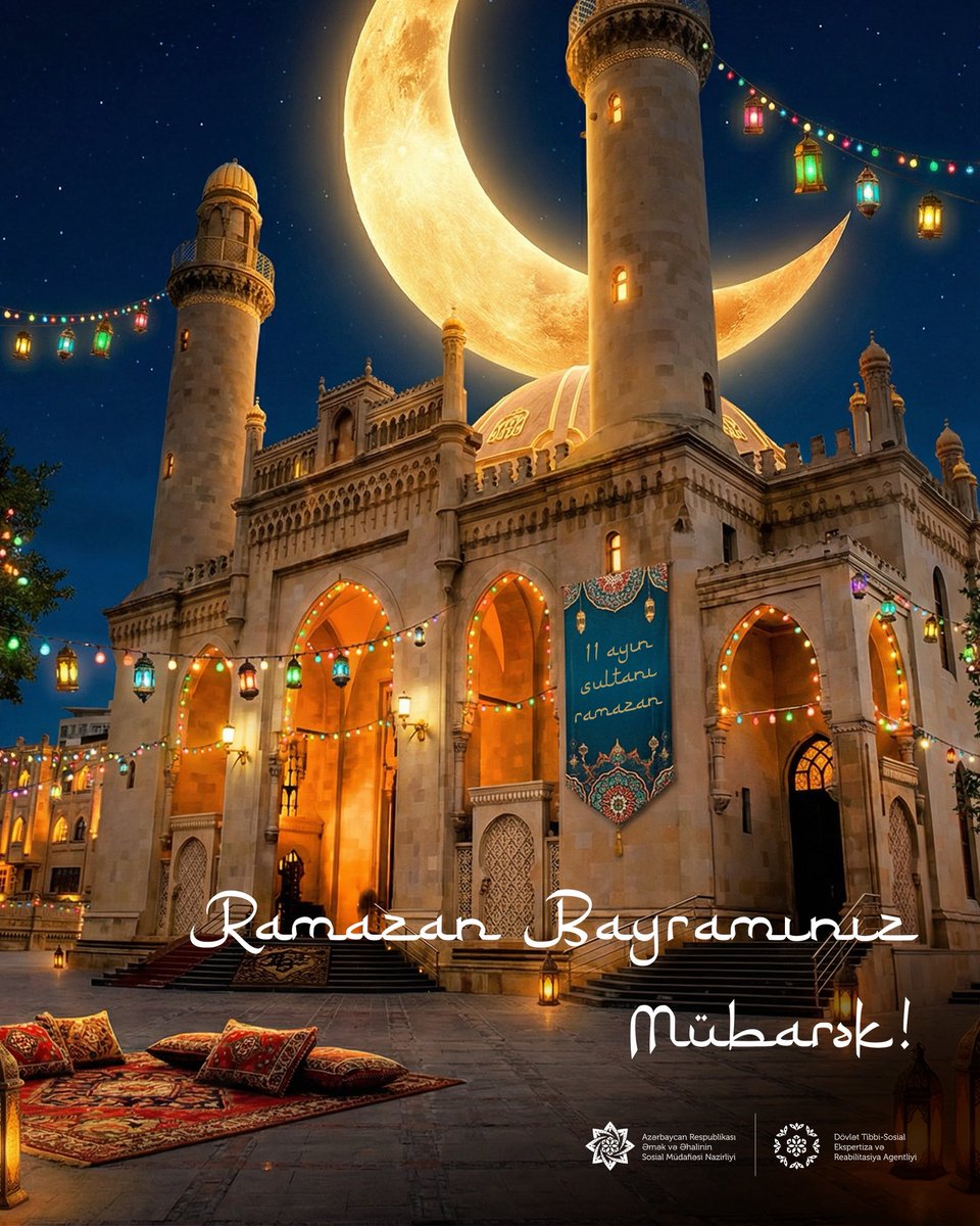 Bəşər övladını xeyirxahlığa, birliyə, mənəvi kamilliyə dəvət edən mübarək Ramazan bayramı münasibətilə sizi təbrik edir, hər birinizə səmimi arzu və diləklərimizi çatdırırıq! 🌙  🕌  🤲

#ƏƏSMN #RamazanBayramı
