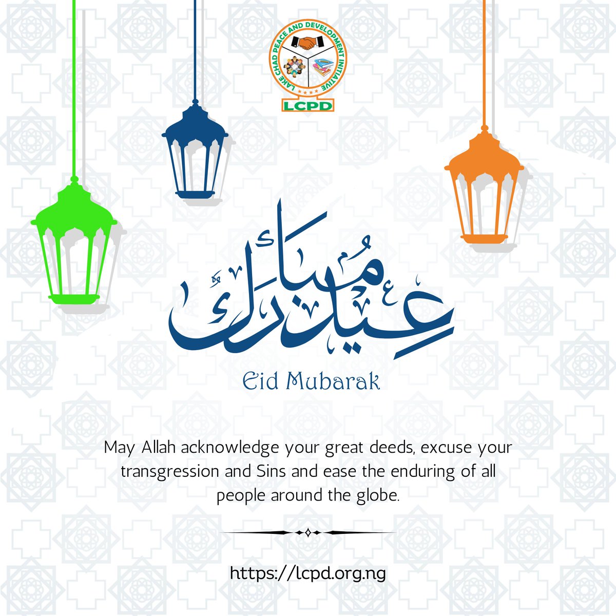 LCPD_NGO's tweet photo. 🌙✨ Eid Mubarak from LCPD! ✨🌙

On this joyous occasion, LCPD extends warm wishes to all our partners, communities, and supporters. May this Eid bring peace, happiness, and renewed hope to every home.

As we celebrate, let us continue to embrace compassion, unity, and the spirit of giving that binds us together.

Eid Mubarak! 🕌💫