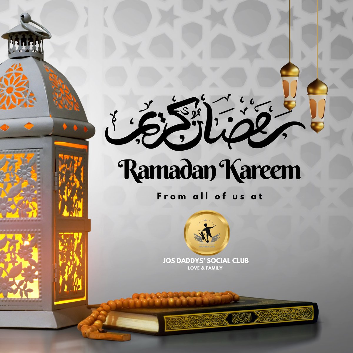 Ramadan Mubarak from #JDSFC, May this sacred month strengthen our faith, promote unity, and bring peace to all.

#JDSFc #LoveandFamily 
#Ramadan