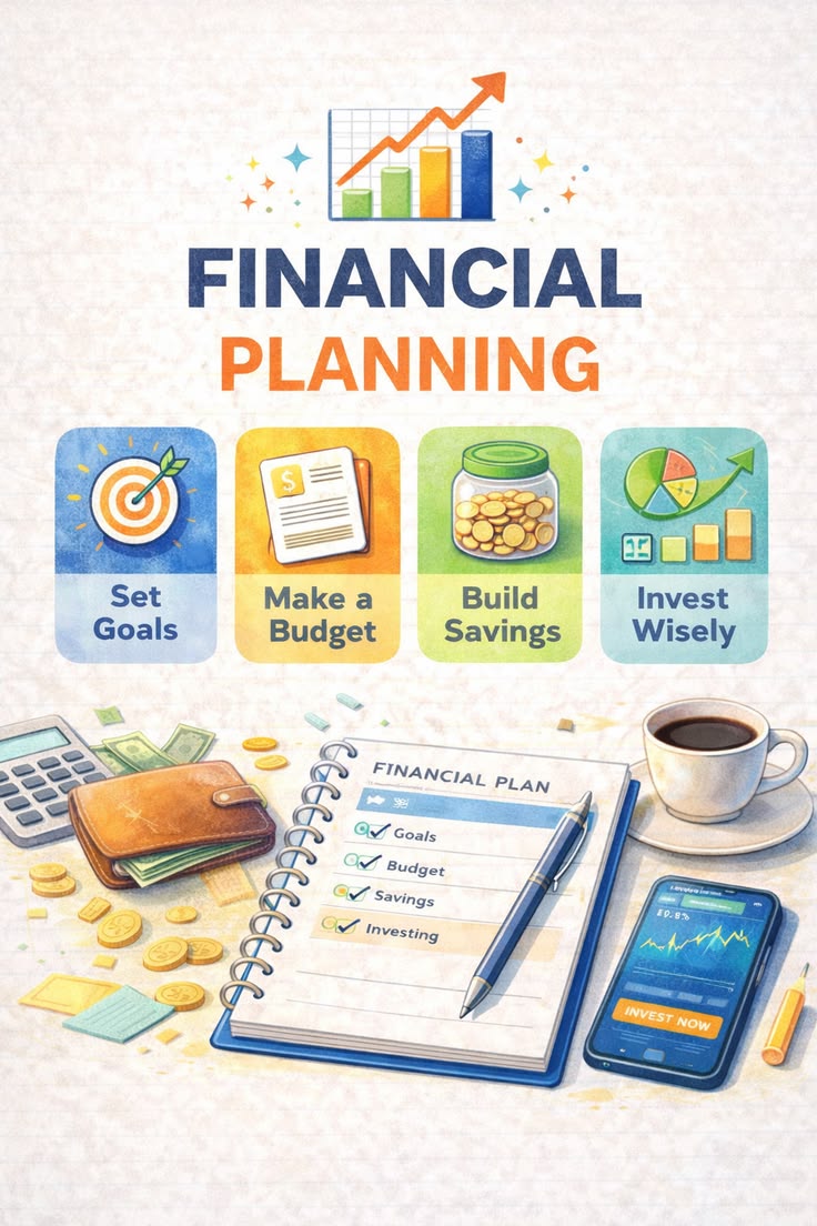 TechnoFunda6's tweet image. Financial planning is the foundation of wealth. 💰

Set goals, budget smartly, build savings, and invest wisely. 📈

Like &amp;amp; share to spread learning. 📚

#FinancialPlanning #WealthBuilding #Investing #StockMarket 🚀