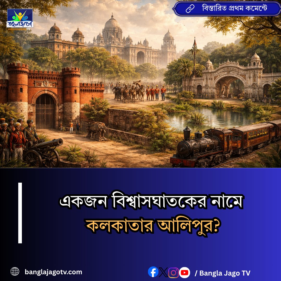 BanglaJagotv's tweet image. কলকাতার আলিপুর অঞ্চলটি নবাব সিরাজউদ্দৌলার সময়কাল (১৭৫৬) বা মীর জাফরের বসবাসের সময় থেকে তার নাম ও গুরুত্ব পেয়েছে
সবিস্তারে পড়ুন প্রথম কমেন্টে:-
#AliporeHistory #KolkataHistory #SirajUdDaulah